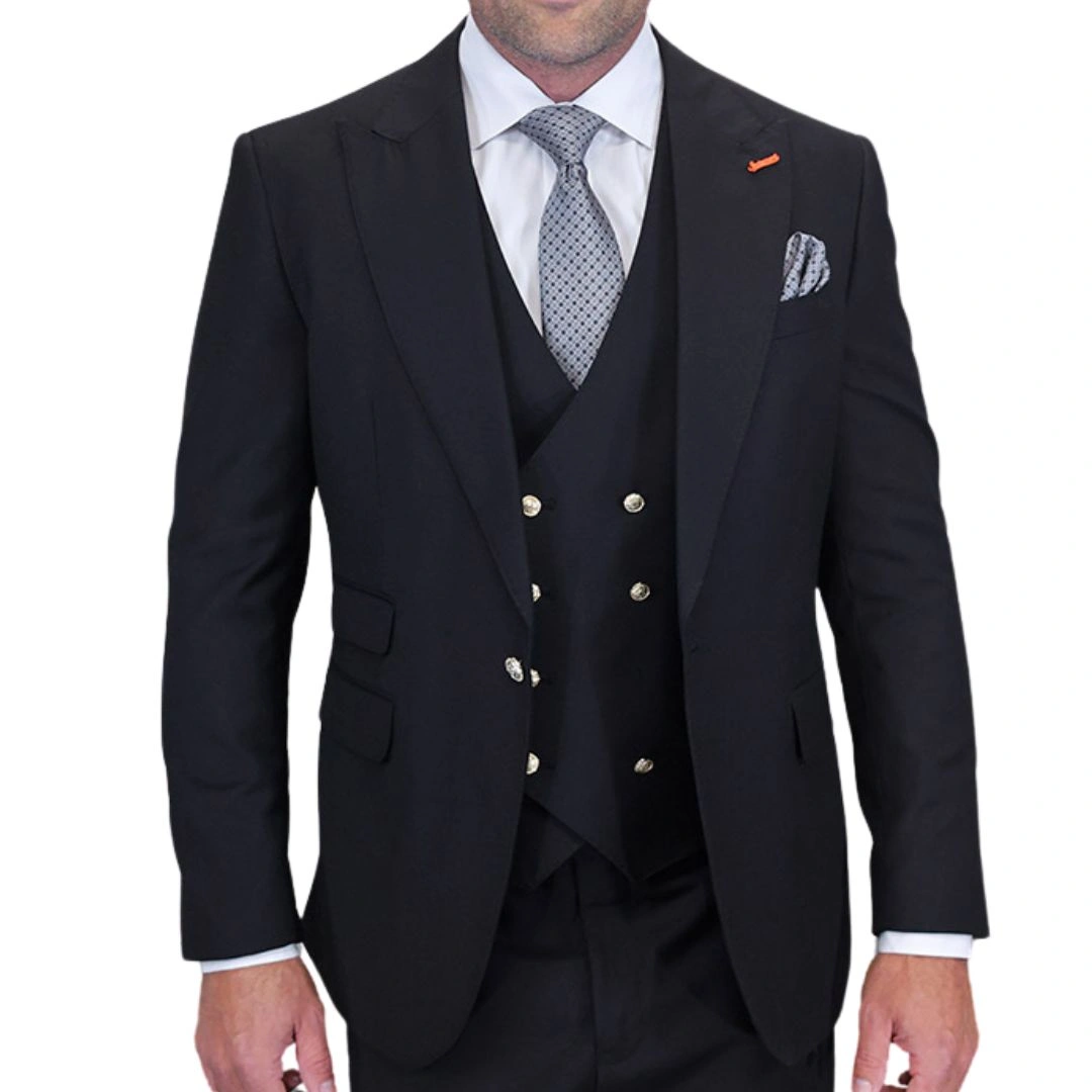 Aether Crest: Sculpt Your Style - The Modern Black Suit Collection.